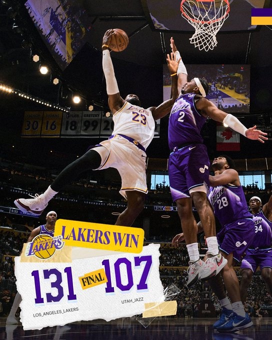 开云登录入口地址-老当益壮!湖人晒赢球海报:詹姆斯人群中起飞不可阻挡